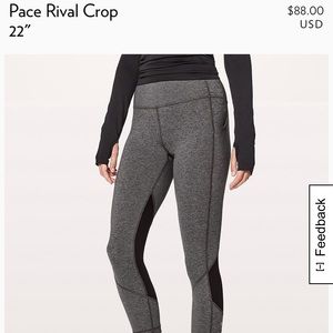 Pace rival crop
